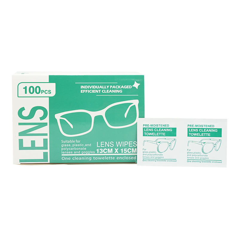 Lenços anti nevoeiros para lentes limpeza individual de limpeza molhada 100 pcs