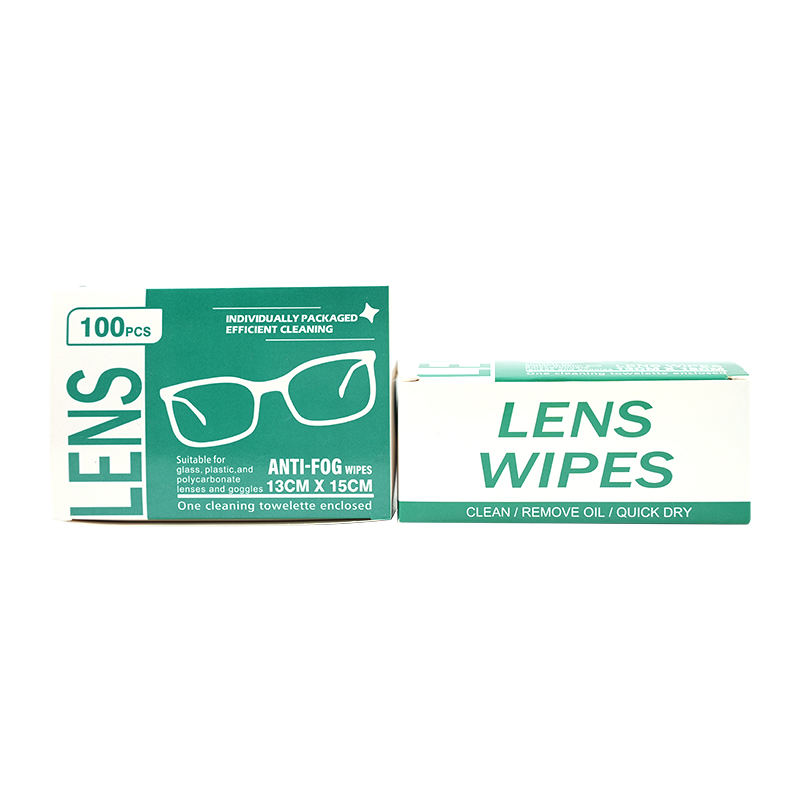 Lenços anti nevoeiros para lentes limpeza individual de limpeza molhada 100 pcs