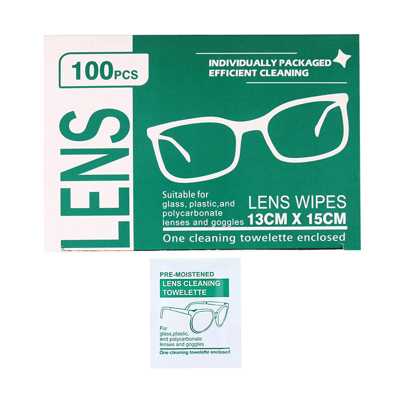 Lenços anti nevoeiros para lentes limpeza individual de limpeza molhada 100 pcs